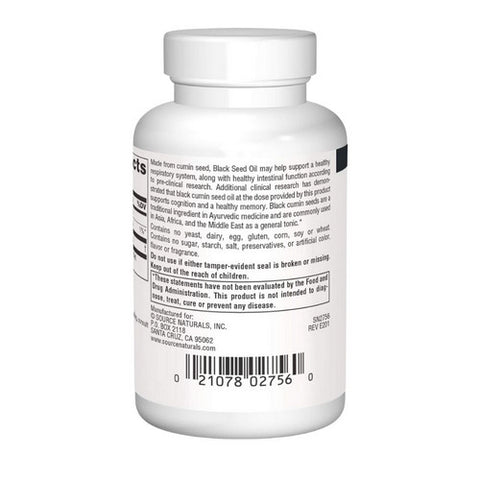 Source Naturals, Black Cumin Seed, 500 mg, 60 Softgels