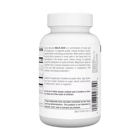 Source Naturals, Malic Acid, 833 mg, 60 Tabs
