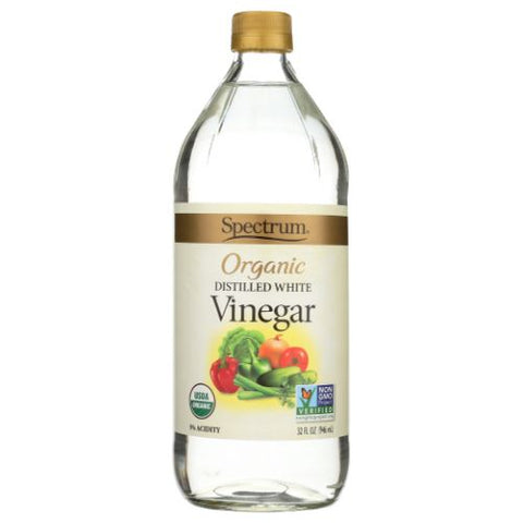 Spectrum Oils, Organic Distilled White Vinegar, 32 Oz(Case Of 6)