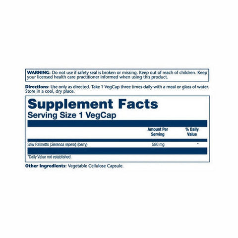 Solaray, Saw Palmetto, 580 mg, 360 Caps Solaray