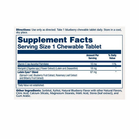 Solaray, Lutein Eyes, 18 mg, 30 Chews Solaray