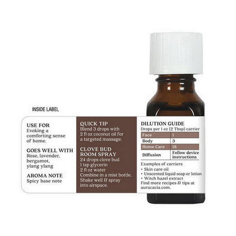 Aura Cacia, Pure Essential Oil Clove Bud, 0.5 Fl Oz