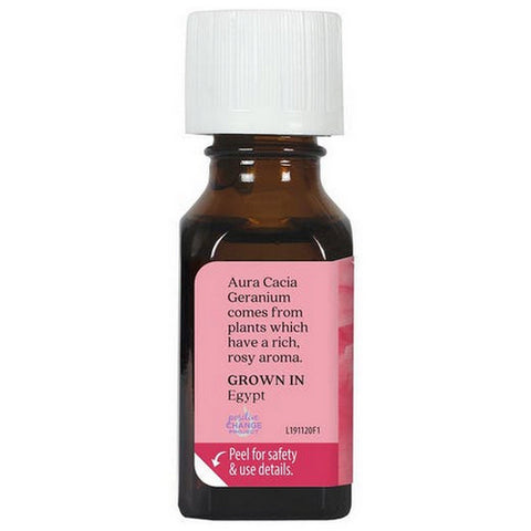 Aura Cacia, 100% Pure Essential Oil Geranium, (pelargonium graveolens) 0.5 Fl Oz