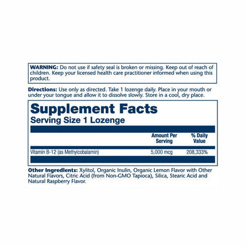 Solaray, Methyl B-12, Lemon 60 Count Solaray