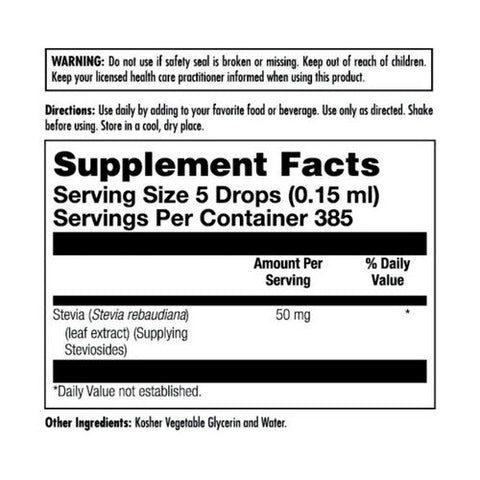 Kal, Pure Stevia Extract, Unflavored 2 Oz