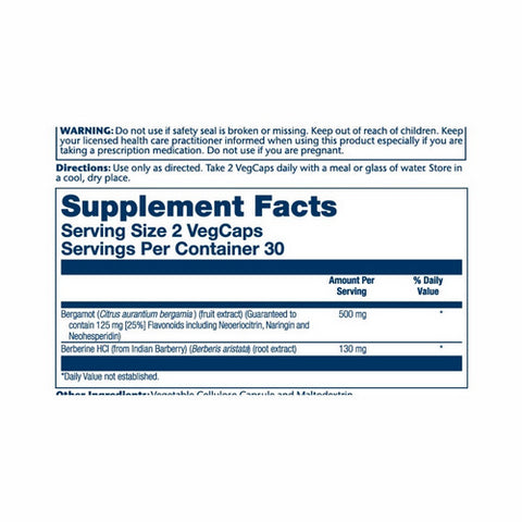 Solaray, Advanced Formula Bergamot, 500 mg, 60 Veg Caps
