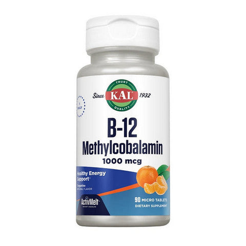 Kal, B12 Methylcobalamin ActivMelt Vegetarian, Tangerine 90 Count Kal