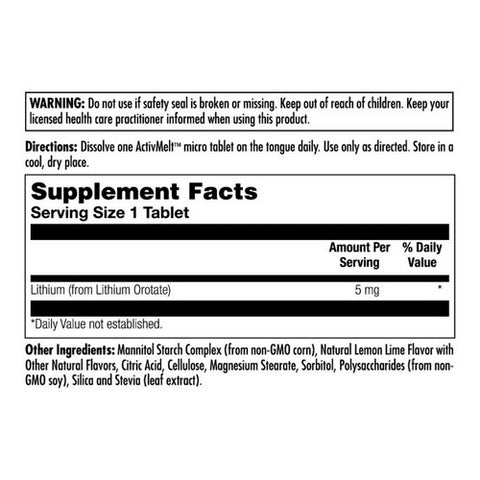 Kal, Lithium Orotate Lemon Lime, 90 Count