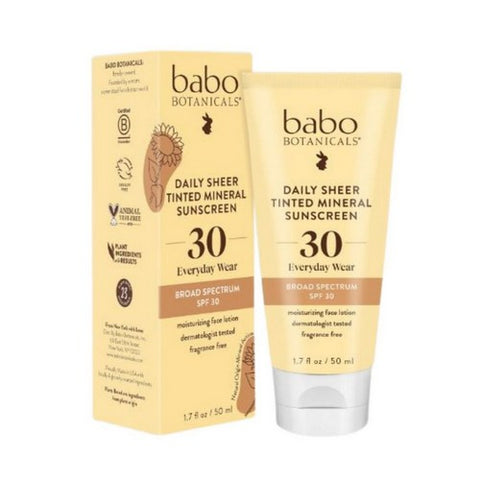Babo Botanicals, Daily Sunscreen Sheer SPF 30, 1.7 Oz