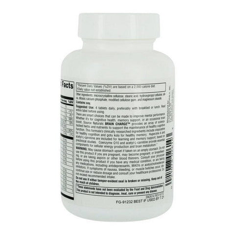 Source Naturals, Brain Charge, 60 Tabs Source Naturals