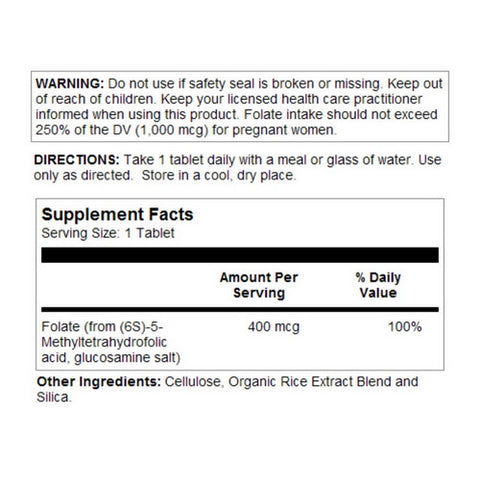 Kal, Methyl Folate, 400 Mcg DFE, 90 Count Kal