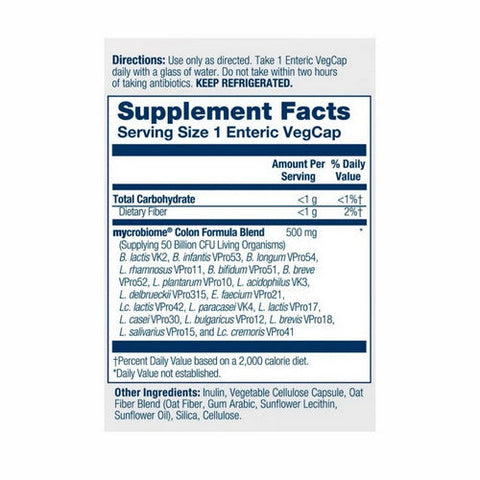 Solaray, Mycrobiome Probiotic Colon Formula, 30 Veg Caps Solaray