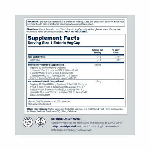 Solaray, Women's Formula 50 Billion, 30 Veg Caps Solaray
