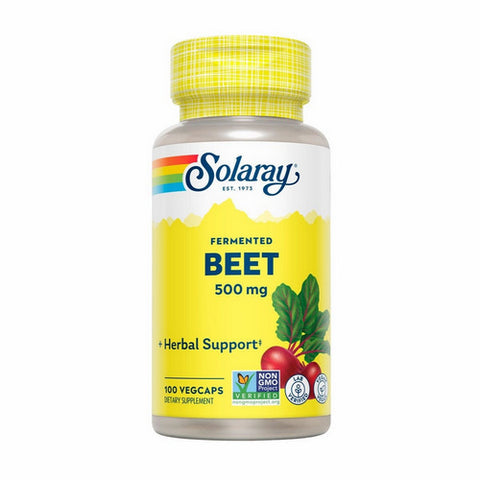 Solaray, Organically Grown Fermented Beet Root, 500 mg, 100 Veg Caps