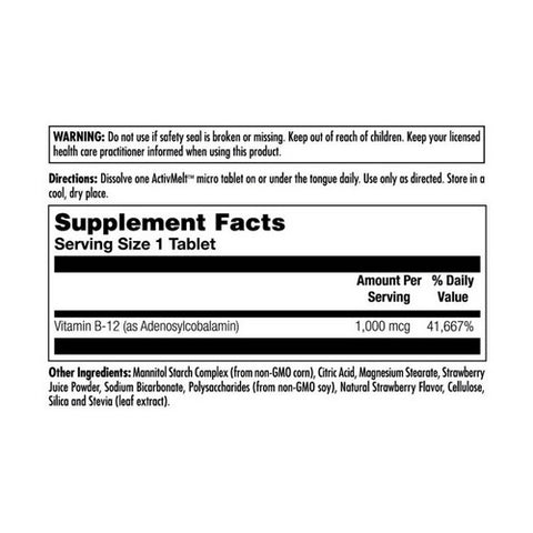 Kal, B12 Adenosylcobalamin, 90 Count