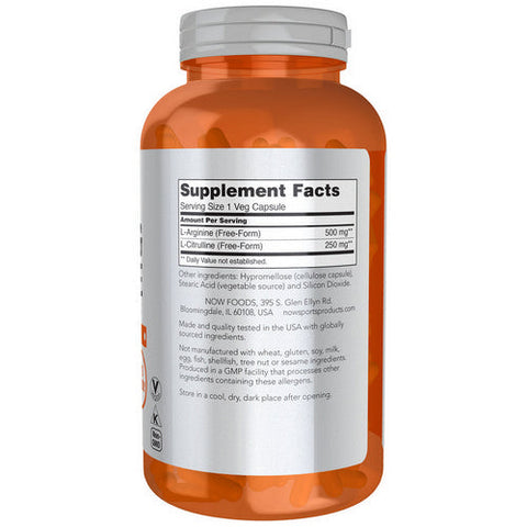 Now Foods, Arginine Citrulline, 500 mg, 240 Veg Caps Now Foods