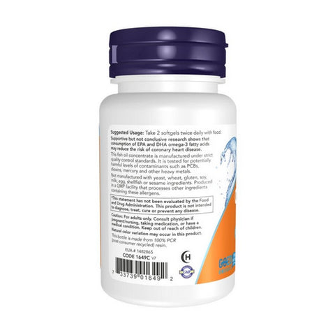 Now Foods, Omega-3, 1000 mg, 30 Soft Gels