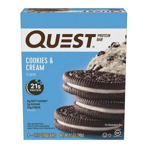 QUESTBAR, Nutrition Protein Bar Cookies And Cream, 8.5 Oz
