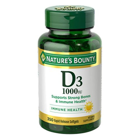 Nature's Bounty, Vitamin D3, 25 mcg, 24 X 350 Softgels