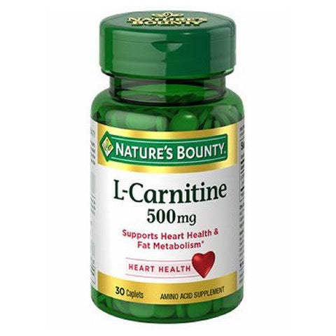 Nature's Bounty, L-Carnitine, 500 mg, 24 X 30 Caplets Nature's Bounty