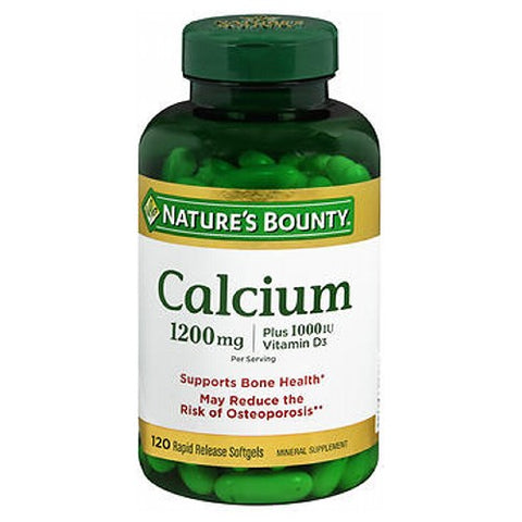 Nature's Bounty, Calcium Plus Vitamin D3, 1200 mg, 24 X 120 Softgels