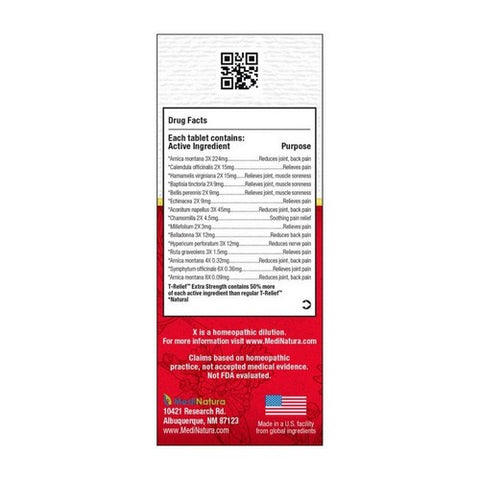 MediNatura, T-Relief Arnica +12 Extra Strength, 100 Tabs