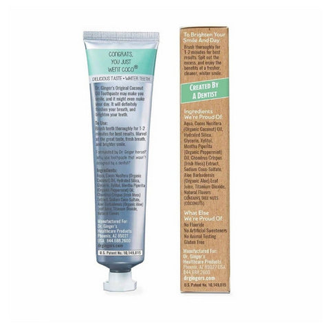 Dr.Ginger's, Coconut Oil Toothpaste, 4 Oz