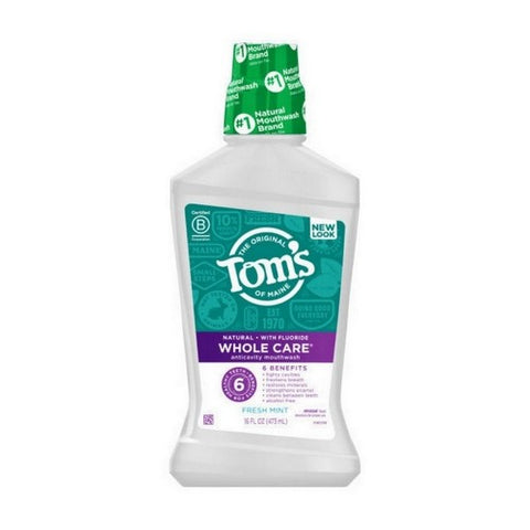 Tom's Of Maine, Whole Care Mouthwash Fresh Mint, 16 Oz