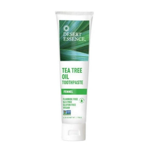 Desert Essence, Tea Tree Oil Toothpaste, Fennel, 6.25 Oz