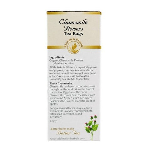 Celebration Herbals, Organic Chamomile Flowers Tea, 24 Bags