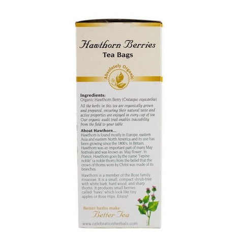 Celebration Herbals, Organic Hawthorn Berries Tea, 24 Bags