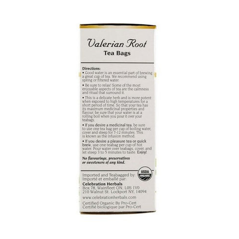 Celebration Herbals, Organic Valerian Root Tea, 24 Bags
