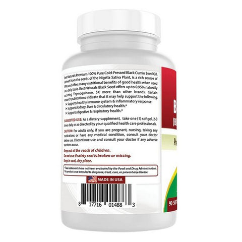 Best Naturals, Black Seed Oil, 90 Softgels