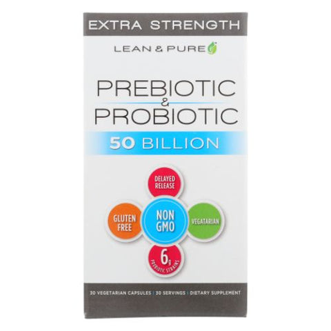 Lean & Pure, Prebiotic & Probiotic Extra Strength, 30 Veg Caps