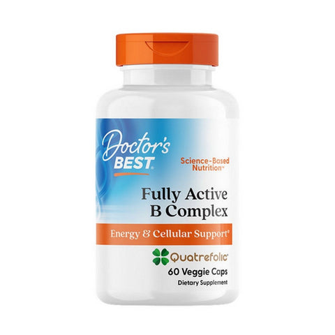Doctors Best, Fully Active B Complex with Quatrefolic, 60 Veggie Caps