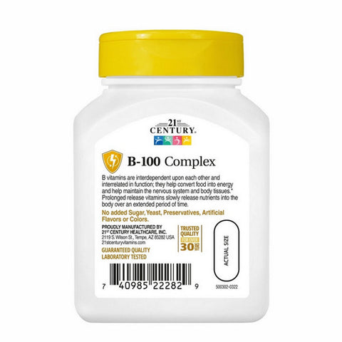 21st Century, B-100 Complex Prolonged Release, 60 Tabs