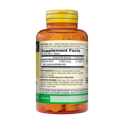 Mason, Natural Vitamin B-12, 1000 Mcg, 100 Tabs