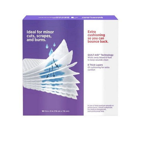 Band-Aid, Cushion-Care Gauze Pads Medium 3 X 3 Inch, 10 Each Band-Aid