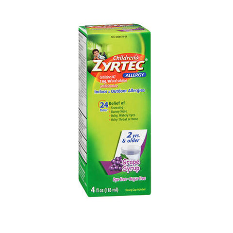 Zyrtec, Children's 24 Allergy Syrup Grape, 4 Oz