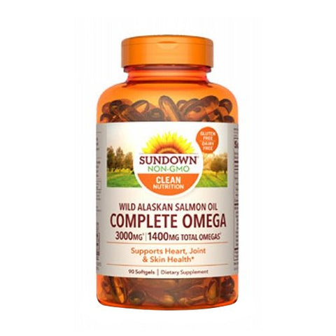 Sundown Naturals, Sundown Naturals Complete Omega Softgels, 3000 mg, 90 Softgels
