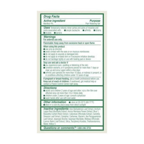 Biofreeze, Fast Acting Menthol Pain Relief Gel, 3 Oz