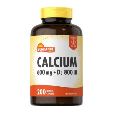 Sundance, Calcium + Vitamin D3 Coated Caplets, 200 Tabs
