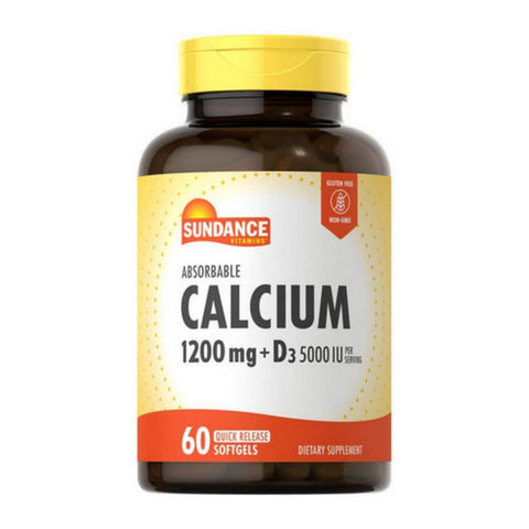 Sundance, Vitamins Absorbable Calcium+ D3 Softgels, 60 Tabs