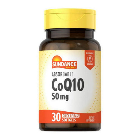 Sundance, Absorbable CoQ10 Capsules, 50 mg, 30 Caps Sundance