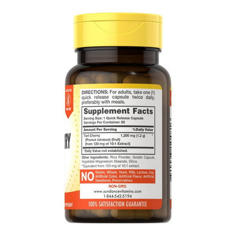Sundance, Ultra Tart Cherry Capsules, 1200 mg, 60 Caps