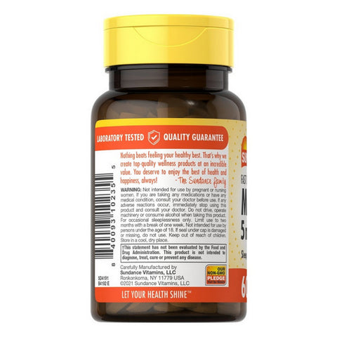 Sundance, Ultra Melatonin Fast Dissolve Tablets Natural Berry Flavor, 5 mg, 60 Tabs