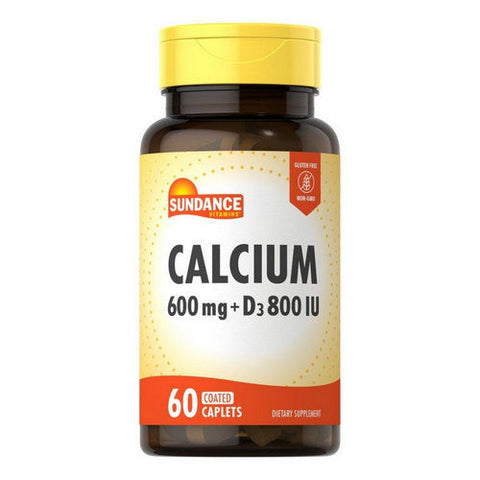 Sundance, Calcium + Vitamin D3 Coated Caplets, 60 Tabs Sundance