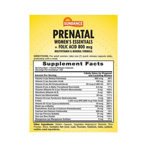 Sundance, Prenatal Quick Release Capsules, 100 Caps