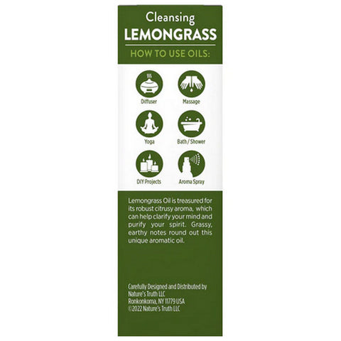 Nature's Truth, Essential Oil Lemongrass, 1 Each