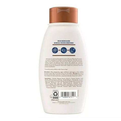 Aveeno, Refresh & Thicken Fresh Greens Blend Conditioner, 12 Oz